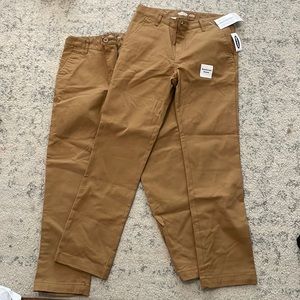 NWT Two pairs Old Navy reinforced-knees khaki pants